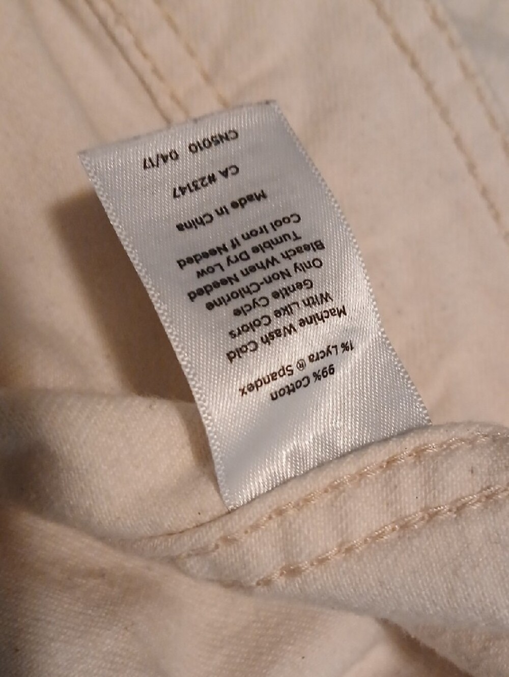 Talbots Cream Ruffle-Front Jean Jacket,szL - Picture 13 of 13